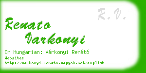 renato varkonyi business card